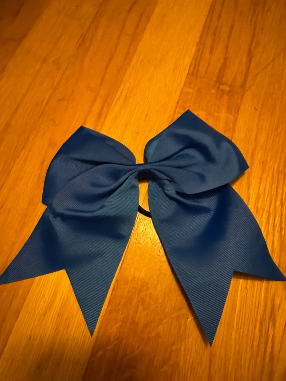 Blue and White Cheer Hair Bows with Cheer Pouch - Kids Accessories